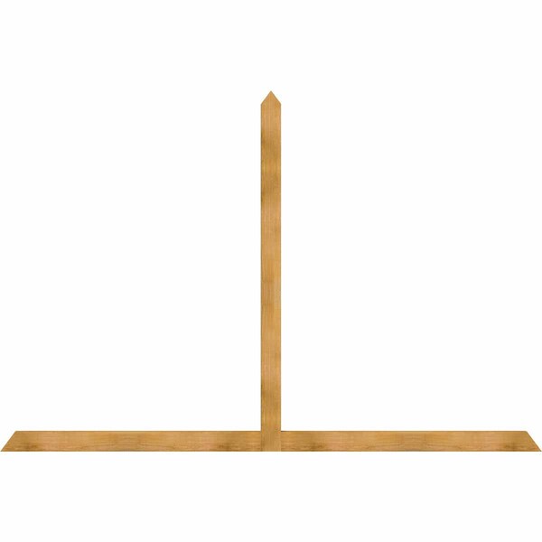 Ekena Millwork Portland Rough Sawn Timber Gable Bracket, Western Red Cedar, 108"W x 72"H x 2"D x 4"F, 16/12 Pitch GBW108X72X0204POR00RWR - main